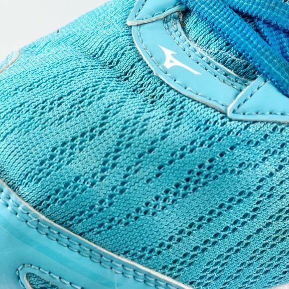 Mizuno Wave Inspire 14 Running Shoes Sneakers Blue Yellow Women 10 - Picture 9 of 16